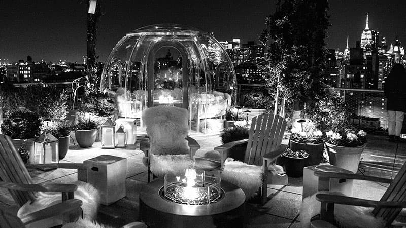 nye private igloos on the roof